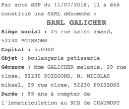 sarl galicher